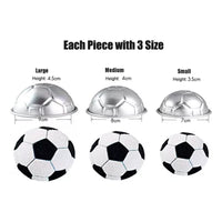 Molde De Aluminio Pelota Futbol Reposteria Hornear 10cm