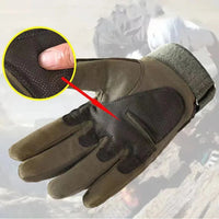 Guantes Protección Tácticos Motocicleta Bicicleta Dedo Touch Verde Xl