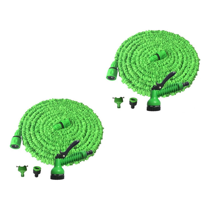 X2 Manguera Jardín Retráctil Flexible Expandible 15 Metros