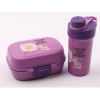 Tupper Contenedor Lonchera Escolar + Botella D Agua Luch Box