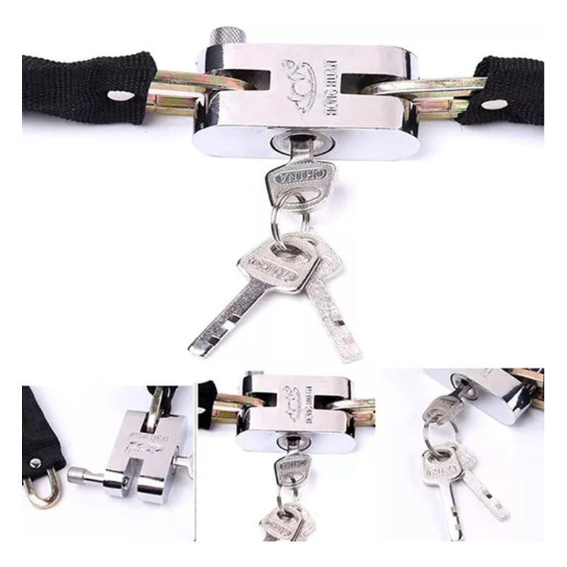 Cadena Seguridad - Candado Cadena Para Motos Bicicleta 80cm