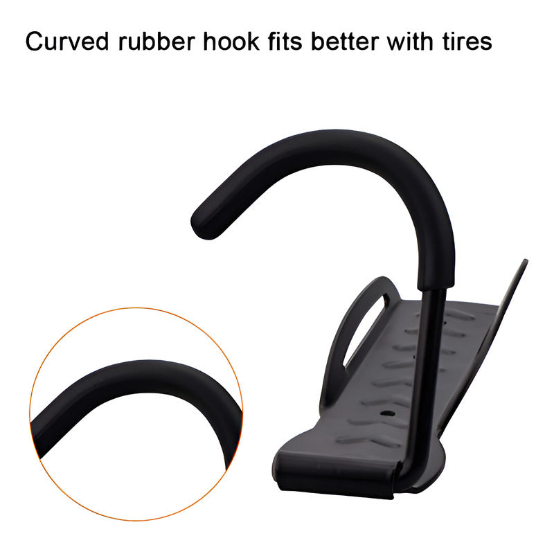 Soporte Bicicleta Con Gancho Acero Reforzado Para Pared Color Negro