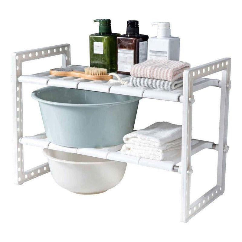 Estante Organizador De Ollas Ajustable Cocina Baño Multiuso
