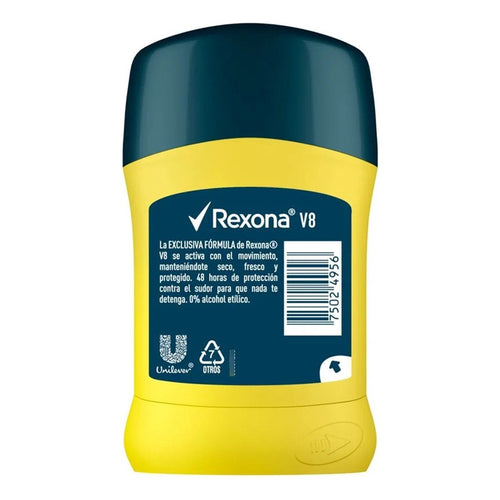 Desodorante Barra Rexona Men Stick Antitranspirante V8 50g Neutra