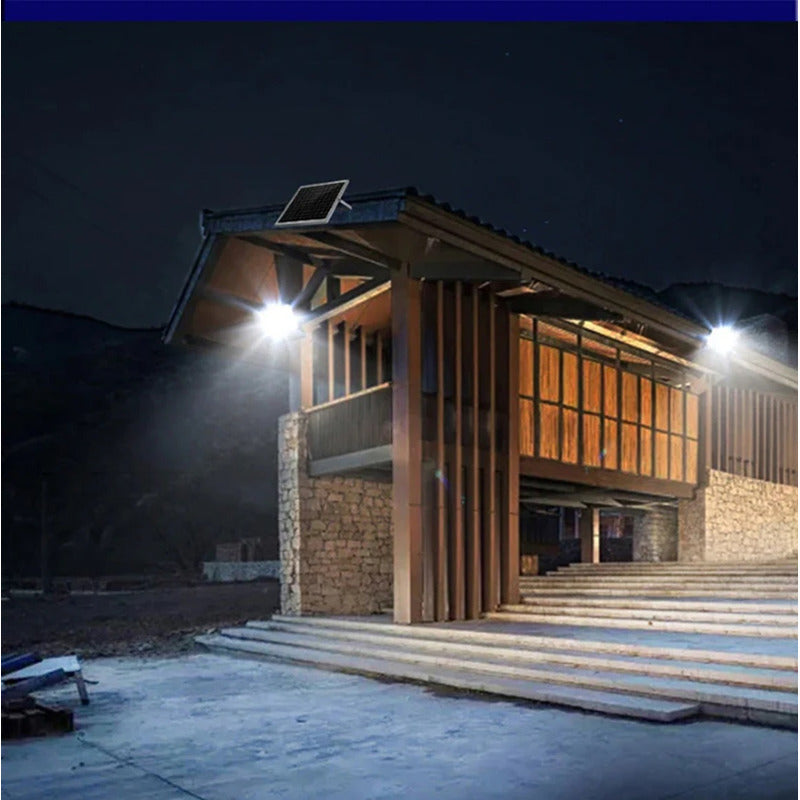 X2 Reflector Solar Panel Luz Iluminación Foco Solar Led 30w Negro Blanco Frío