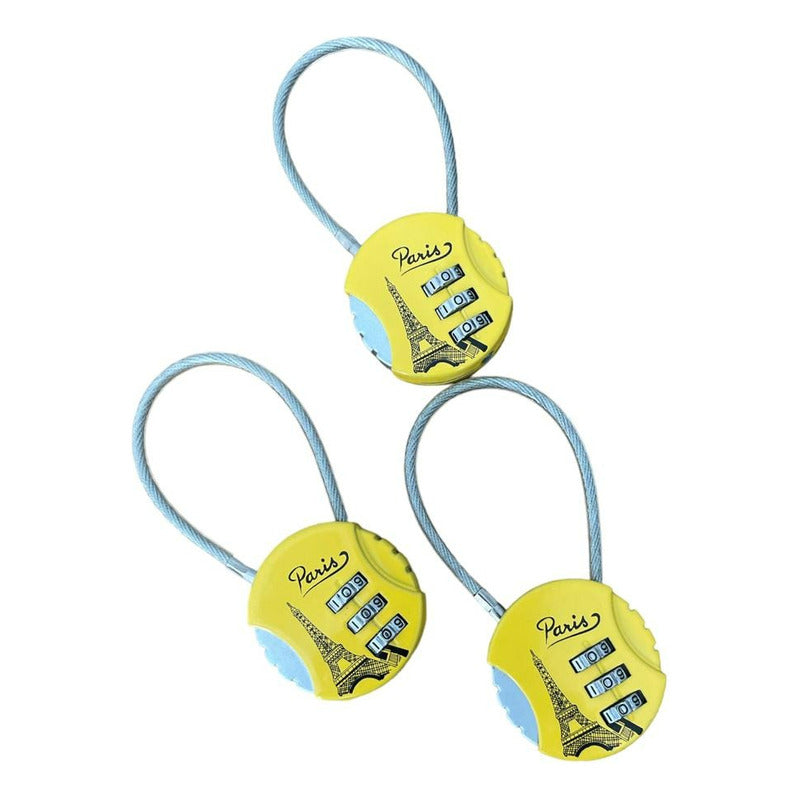 Candado Viaje Con Clave Mochila/ Locker/ Equipaje Anti Robo