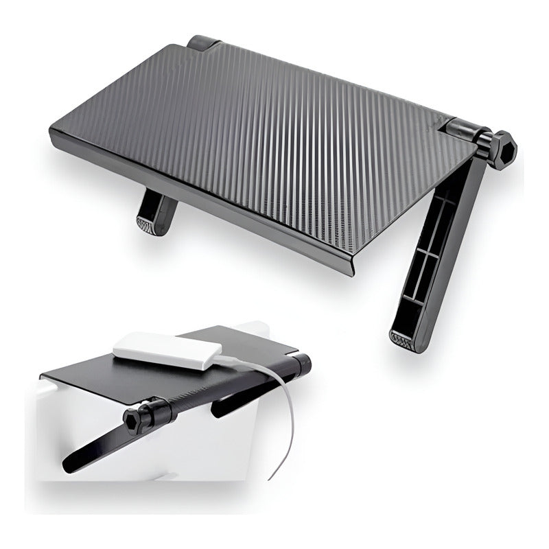 Repisa Estante Soporte Sobre Pantalla Tv Ajustable Plegable Color Negro