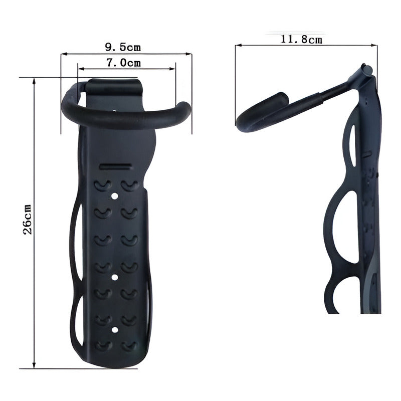 Kit De Soporte De Pared Para Bicicleta Con Gancho De Bicicleta De Color Negro