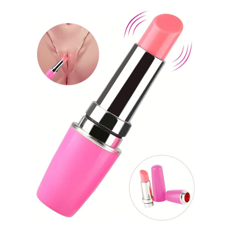 X2 Vibrador Discreto Lápiz Labial Estimulación De Clítoris