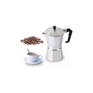 Cafetera Espresso Italiana Aluminio 3 Tazas Cocina Tetera Blanco