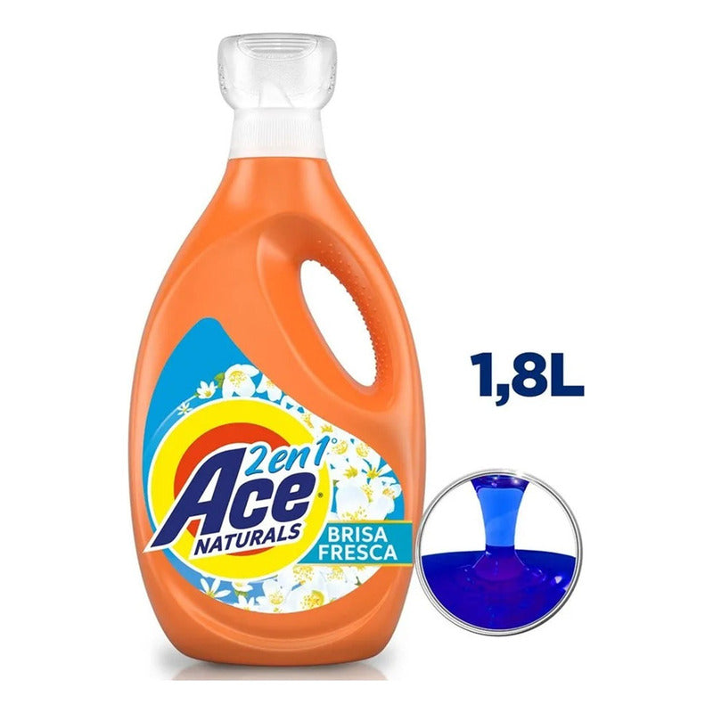 Detergente Liquido Ace 2 En 1 Concentrado Natural 1.8 Litros