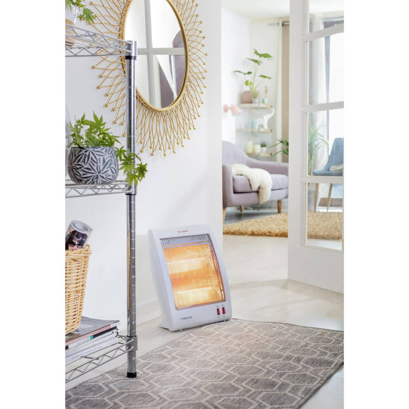 Calefactor Halógeno Recco Bajo Consumo Eléctrico / 2 Niveles Blanco