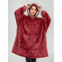Polerón Sherpa Con Capucha Chiporro Huggle Hoodie Pijama Invierno Polar