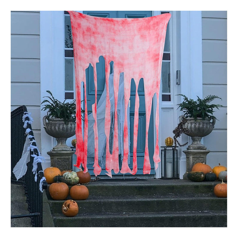 Decoracion Halloween Tela Decorativa Sangrienta Fiesta Terro