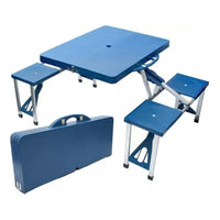 Mesa Plegable Camping 4 Asientos Tipo Maleta Multiuso Jardín