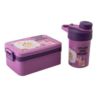 Tupper Contenedor Lonchera Escolar + Botella De Agua Jugo