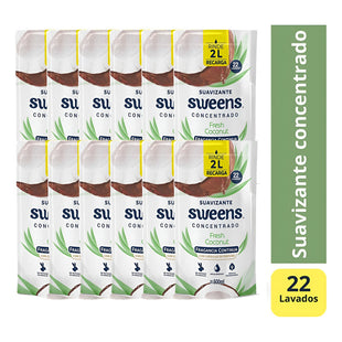 X12 Suavizante Sweens Concentrad Fresh Coconut Doypack 500ml