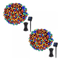 X2 Luces Guirnalda Navidad Solar 200 Led 20 Metros Decorativ