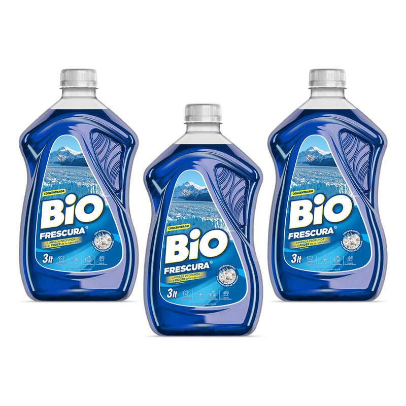 Pack X3 Detergente Liquido Bio Frescura Campos De Hielo 3l