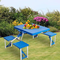 Mesa Plegable Camping 4 Asientos Tipo Maleta Multiuso Jardín