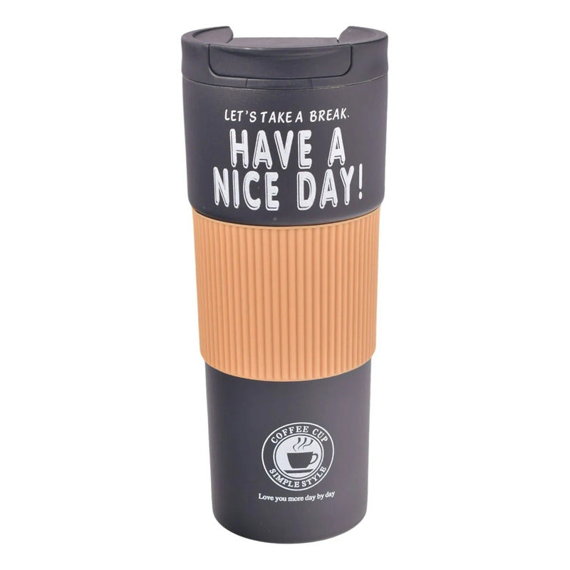 Vaso Termico Portátil Doble Capa De Acero Inoxidable Te Café