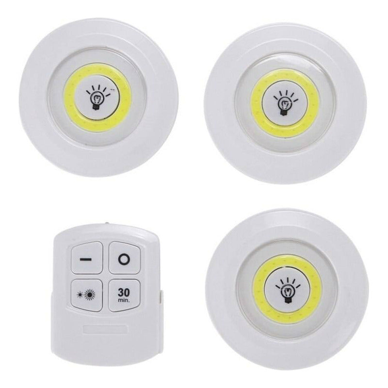 Luces Luz Led Inalámbricas Con Mando A Distancia Juego De 3