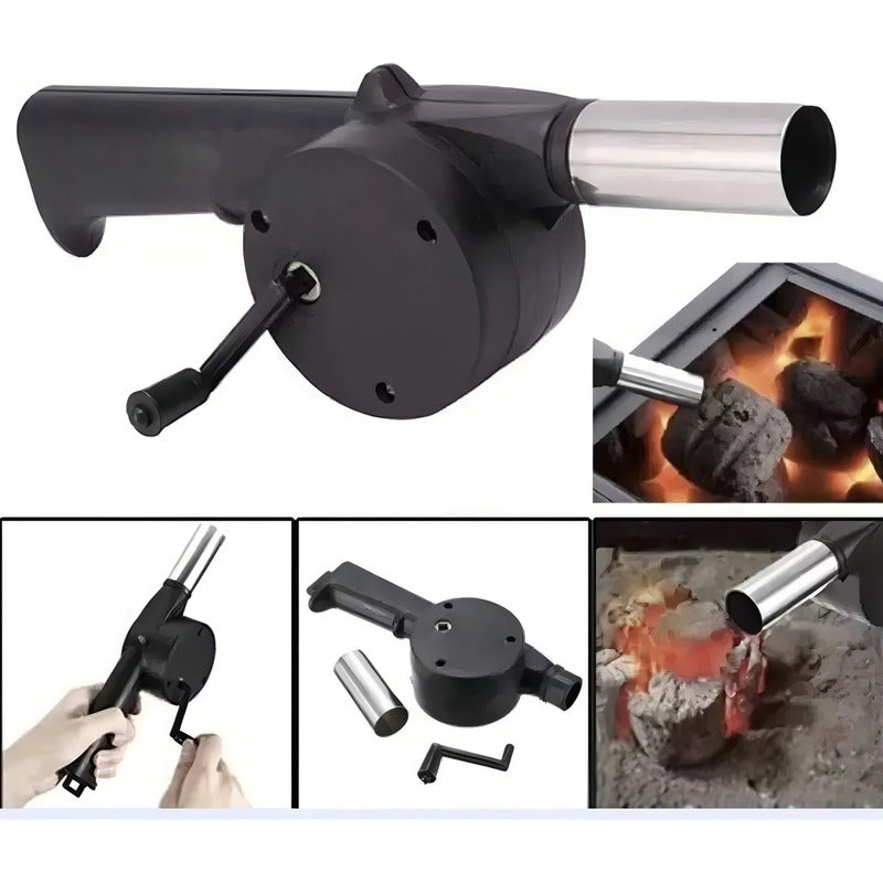 Soplador De Carbón Con Manivela Asado Bbq Parrilla Mr Beef
