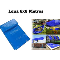 Lona Cobertor Multiuso 6x8 Impermeable Con Ojetillos