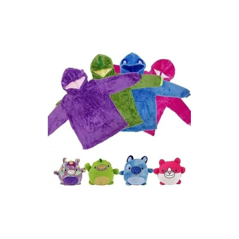 Polerón Niños Huggle Peluche Polerón Chiporro Invierno Con Capucha