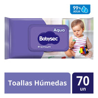 X10 Toallitas Húmedas Babysec Premium 70 Toallitas C/u