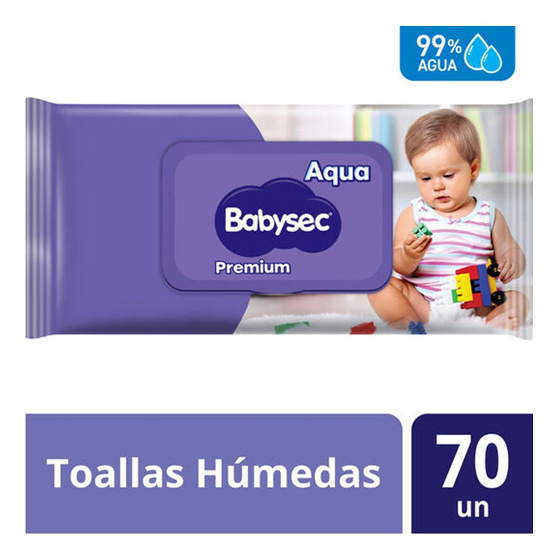 X10 Toallitas Húmedas Babysec Premium 70 Toallitas C/u