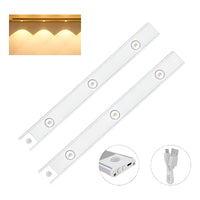 Pack 2 Luces Led Recargable Con Sensor De Movimiento 40cm Calido / Fria / Neutra