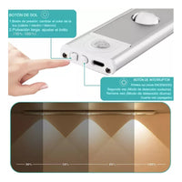 Pack 2 Luces Led Recargable Con Sensor De Movimiento 40cm Calido / Fria / Neutra