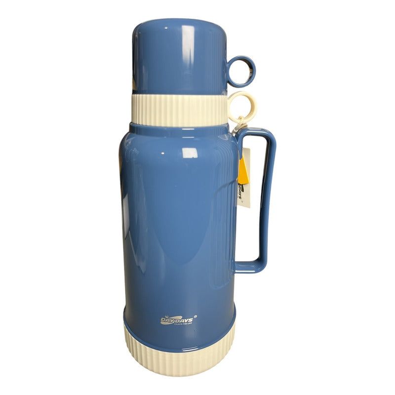 Termo Grande 1.8 Litros 2 Tazas Agua Caliente Fría Café