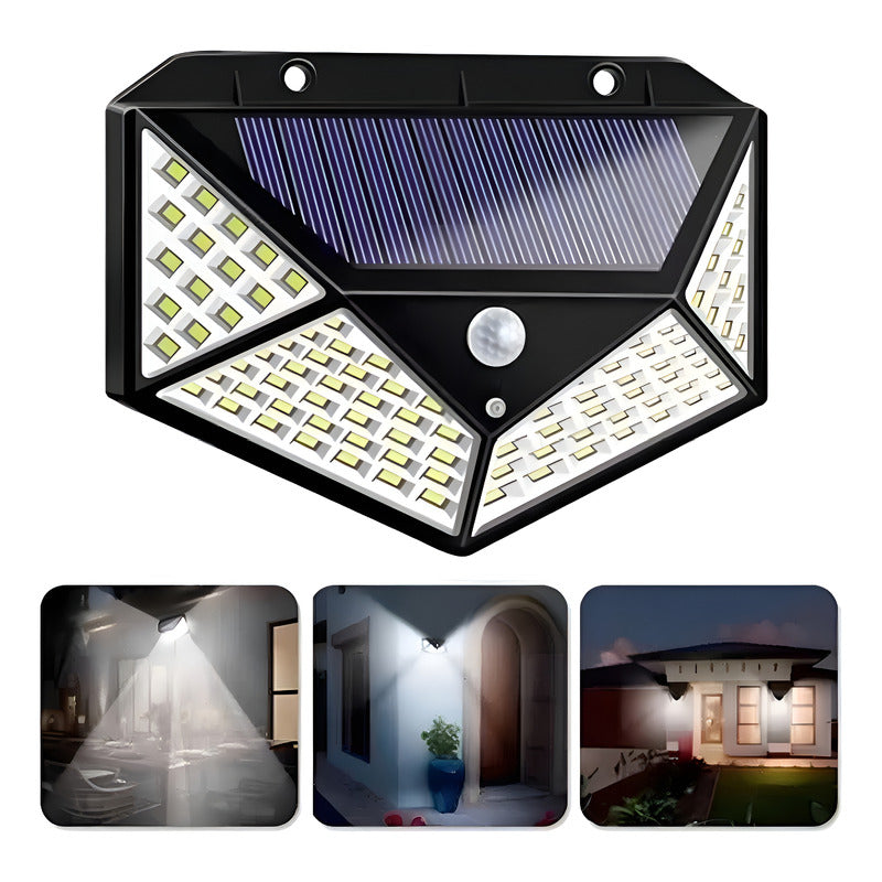 Lampara Farol Solar 100 Led Exterior Sensor De Movimiento