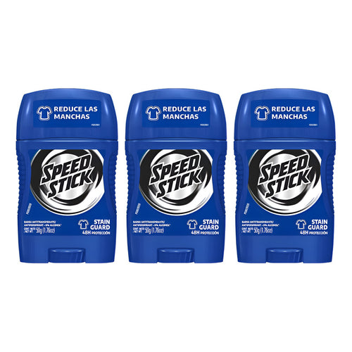 Pack X3 Desodorante Barra Speed Stick Stain Guard 50g 48hor Stain Guard