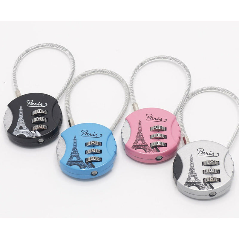 Candado Viaje Con Clave Mochila/ Locker/ Equipaje Anti Robo