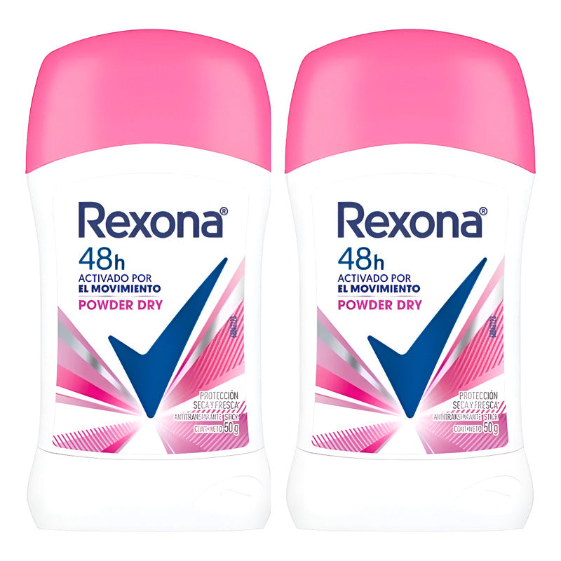 X2 Desodorante Rexona Barra Power Dry 50g Antitranspirante Power Dry