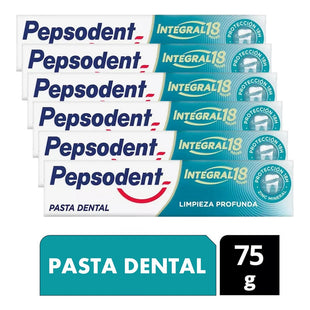 X6 Pepsodent Pasta Dental Integral 18 Limpieza Profunda 75g