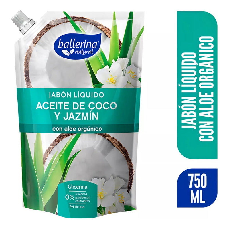 X2 Jabón Líquido Ballerina Natural 750 Ml Jabón Humectante