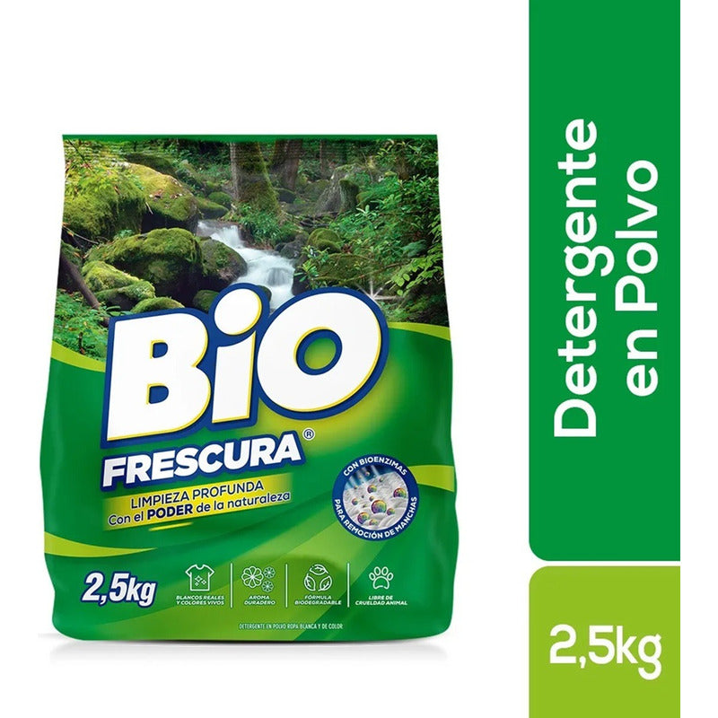 X2 Detergente Bio Frescura En Polvo Bosque Nativo 2.5 Kg