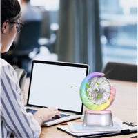 Ventilador Humidificador Portátil Ventilador Led  Usb Recarg