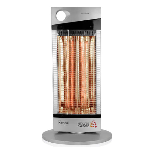 Estufa Eléctrica Fibra De Carbono Silver Kendal 1000w Gris