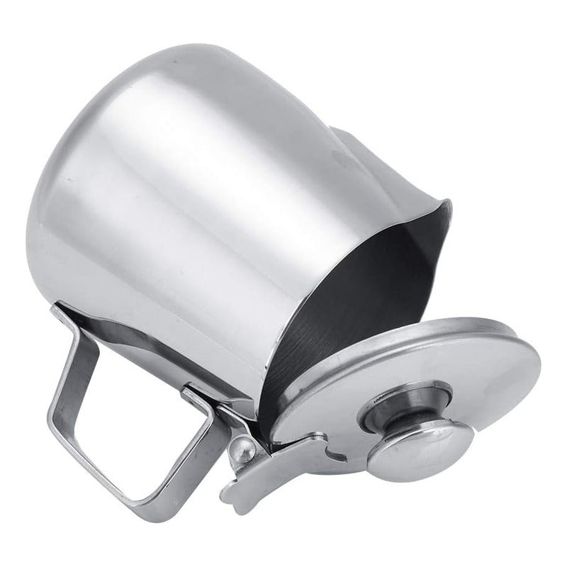 Jarro Lechero 350ml Jarra Espuma Jarra De Leche Con Tapa