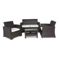 Juego De Terraza Muebles De Rattan Living Exterior Balcon 4p