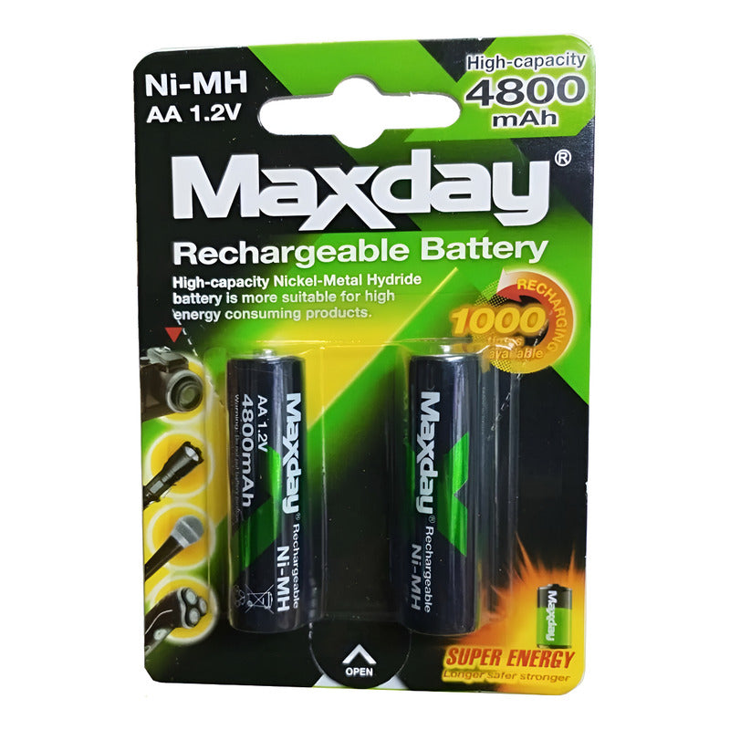 2 Pilas Recargables Aa Pila Aa  2 Pilas 4800mah Recargables
