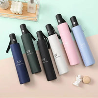 X2 Paraguas Uv Retractil Manual Sombrilla Bolsillo Portatil