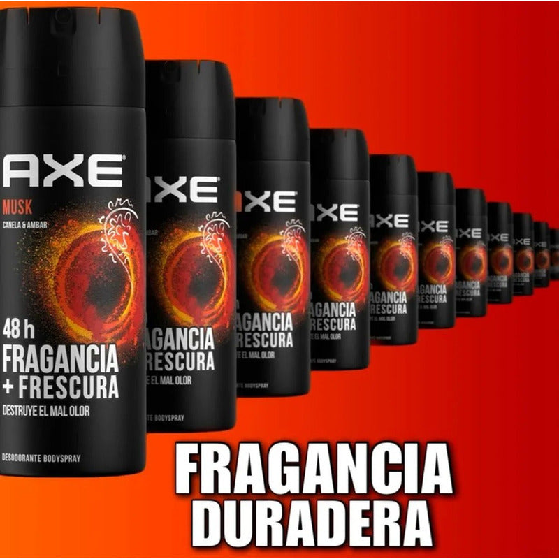Desodorante Axe Spray Aerosol Musk Canela & Ámbar 150ml Canela Ámbar