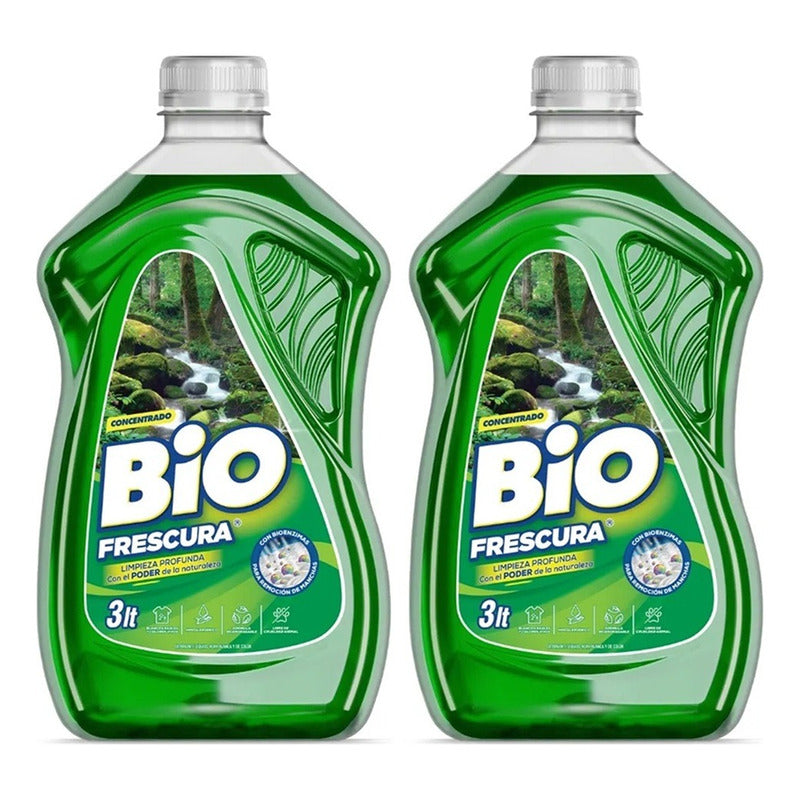 Pack X2 Detergente Liquido Bio Frescura Bosque Nativo 3l