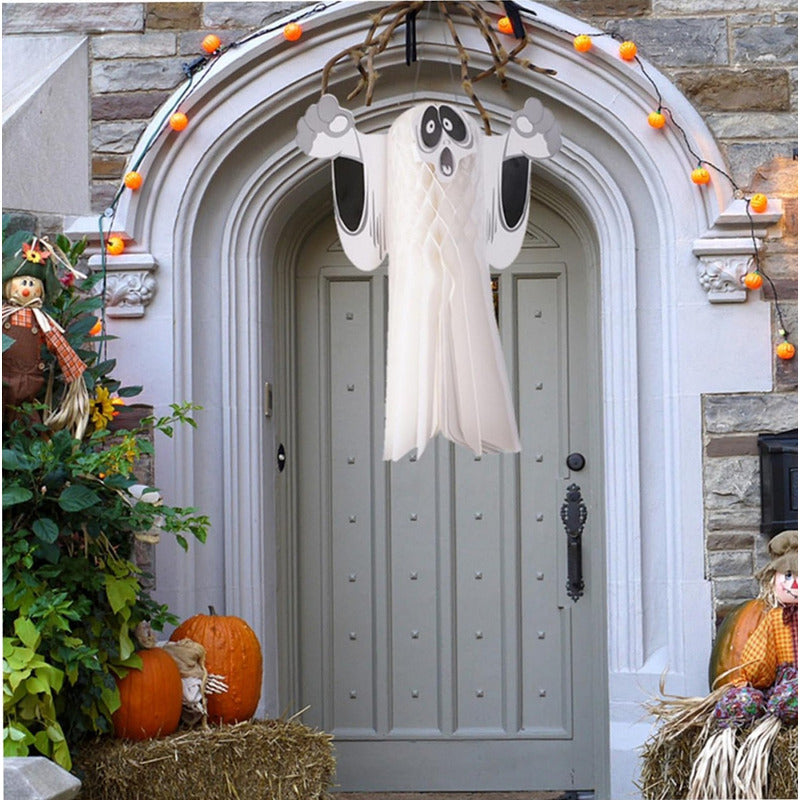 Guirnalda Fantasma Decorativa Para Fiesta Halloween Terror Blanco Fantasma